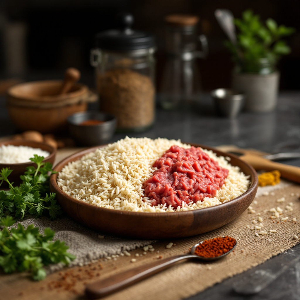 ترکیب مواد برای تهیه مایه کباب کوبیده